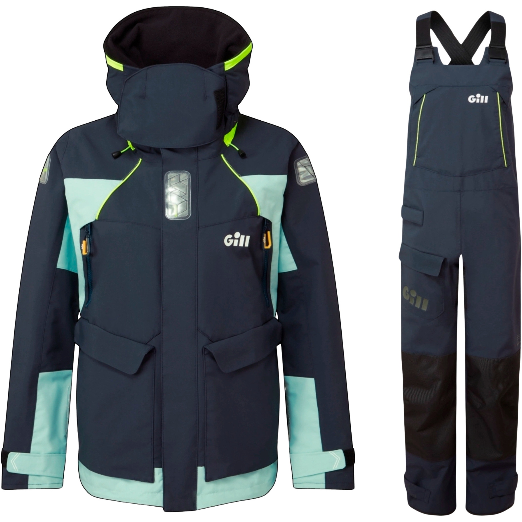 2026 Gill Dames OS2 Offshore Jas En Broek Zeilpak GWOOJATCSNEN - Eierschaal / Navy